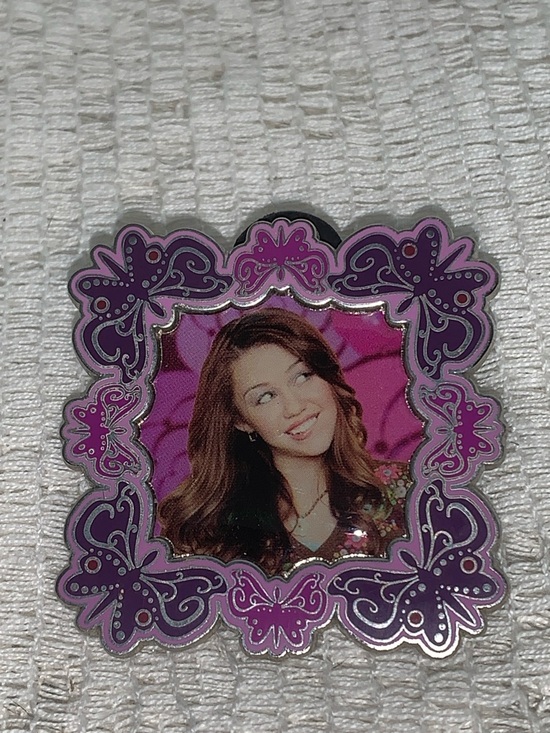 Disney Jewelry - Disney Parks Pin - Hannah Montana Butterfly Frame Purple Pink Miley Cyrus